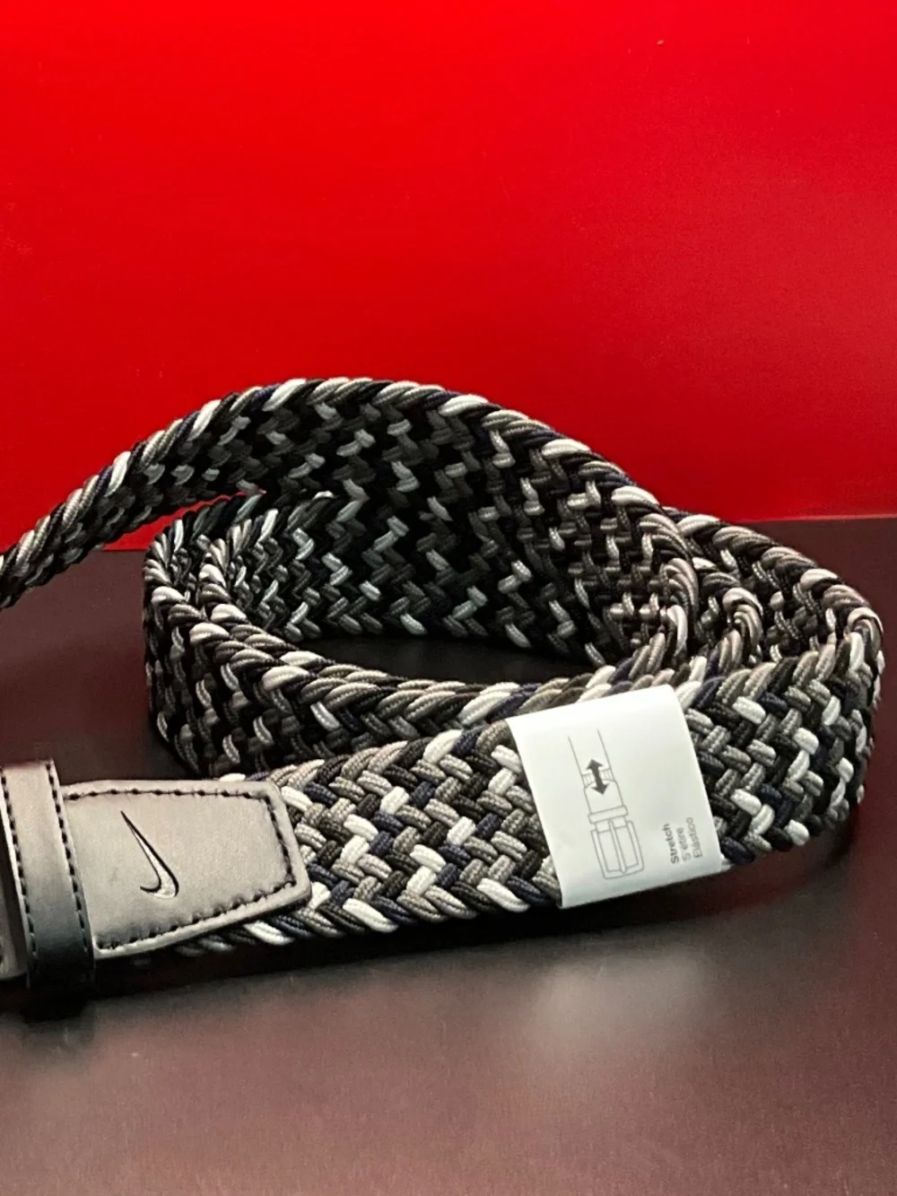 Nike Stretch Woven Belt. Men’s XL 42-44. NEW. Gray/Black Colorway